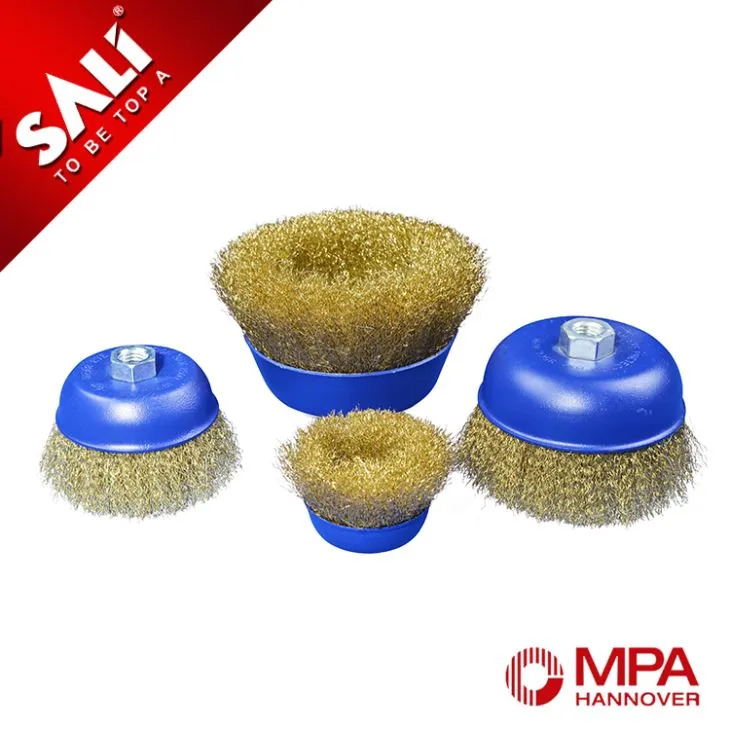 Steel type Brass Wire Brush crimped wire cup brush for polishing